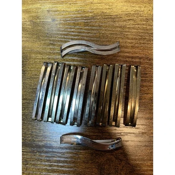 Vintage Goody Stay Tight Metal Barrettes 2.5" Silver Gold qty: 9 #902 1982‎ - Picture 4 of 4